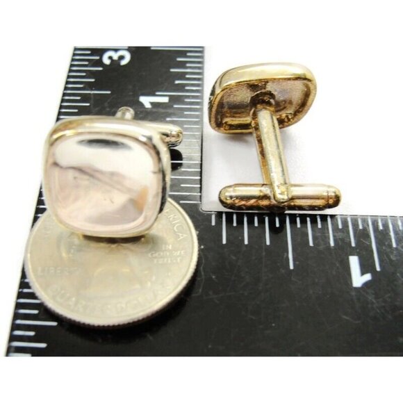 Silver Plated Cufflinks Square Shirt Accessories Wedding Vintage - Picture 5 of 7